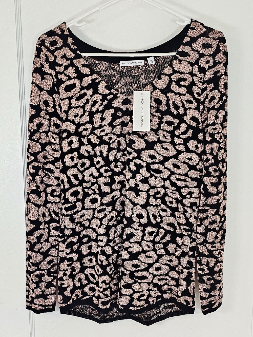 Notations Leopard Print Sweater